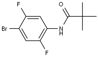 N-(4-bromo-2,5-difluorophenyl)pivalamide,1876085-04-9,结构式