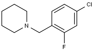 1-[(4-Chloro-2-fluorophenyl)methyl]piperidine Structure