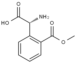 (2R)-2-amino-2-[2-(methoxycarbonyl)phenyl]acetic acid 结构式