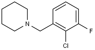 1-[(2-Chloro-3-fluorophenyl)methyl]piperidine,1880367-98-5,结构式