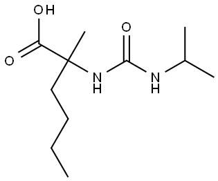 2-(3-isopropylureido)-2-methylhexanoic acid Struktur