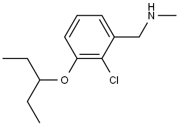 2-Chloro-3-(1-ethylpropoxy)-N-methylbenzenemethanamine Structure