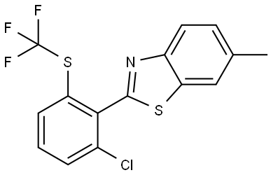 2-[2-Chloro-6-[(trifluoromethyl)thio]phenyl]-6-methylbenzothiazole Struktur