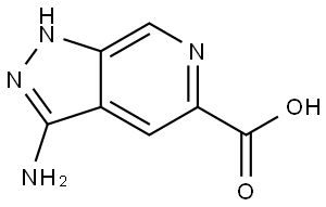 3-amino-1H-pyrazolo[3,4-c]pyridine-5-carboxylic acid 结构式