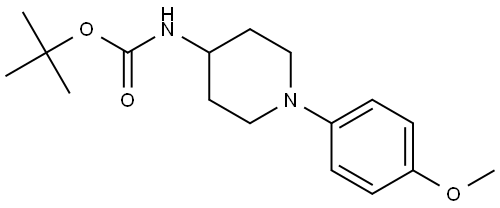 Carbamic acid, N-[1-(4-methoxyphenyl)-4-piperidinyl]-, 1,1-dimethylethyl ester Structure