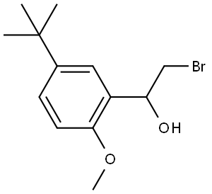 2-bromo-1-(5-(tert-butyl)-2-methoxyphenyl)ethan-1-ol 结构式