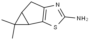 2-Amino-5,5-dimethyl-4,4a,5,5a-tetrahydrocyclopropa[3,4]cyclopenta[1,2-d]thiazole Structure