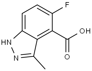 5-Fluoro-3-methyl-1H-indazole-4-carboxylic acid 结构式