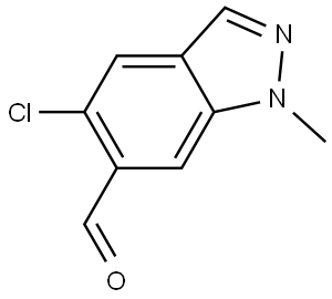 5-Chloro-1-methyl-1H-indazole-6-carboxaldehyde,1890325-08-2,结构式