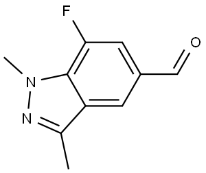 7-Fluoro-1,3-dimethyl-1H-indazole-5-carboxaldehyde,1890325-48-0,结构式