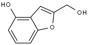 2-(hydroxymethyl)benzofuran-4-ol 结构式