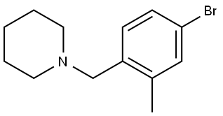 1-(4-bromo-2-methylbenzyl)piperidine 结构式