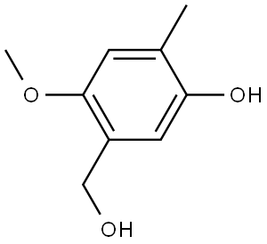 5-(hydroxymethyl)-4-methoxy-2-methylphenol Struktur