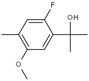 2-(2-fluoro-5-methoxy-4-methylphenyl)propan-2-ol 结构式