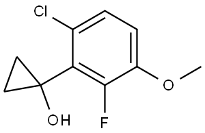 1-(6-Chloro-2-fluoro-3-methoxyphenyl)cyclopropanol Structure