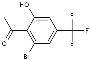 1-[2-Bromo-6-hydroxy-4-(trifluoromethyl)phenyl]ethanone 结构式