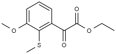 ethyl 2-(3-methoxy-2-(methylthio)phenyl)-2-oxoacetate Structure