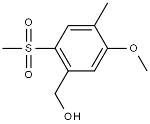 5-Methoxy-4-methyl-2-(methylsulfonyl)benzenemethanol 结构式