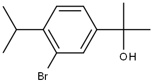 3-Bromo-α,α-dimethyl-4-(1-methylethyl)benzenemethanol 结构式