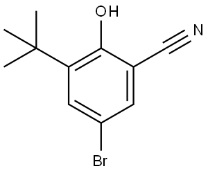 5-Bromo-3-(1,1-dimethylethyl)-2-hydroxybenzonitrile Structure