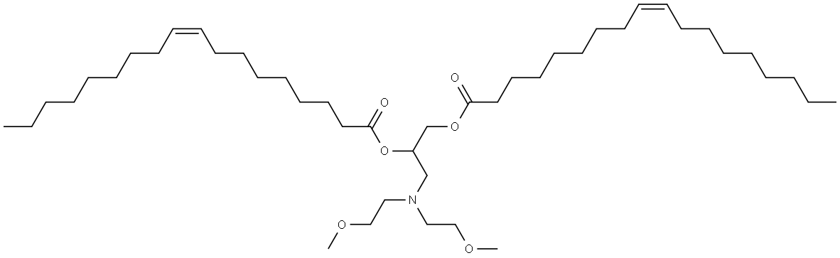 (Z)-3-(bis(2-methoxyethyl)amino)propane-1,2-diyl dioleate Structure