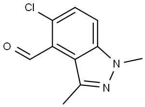 5-Chloro-1,3-dimethyl-1H-indazole-4-carboxaldehyde,1893122-67-2,结构式