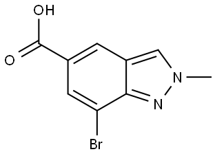 2H-Indazole-5-carboxylic acid, 7-bromo-2-methyl- Structure