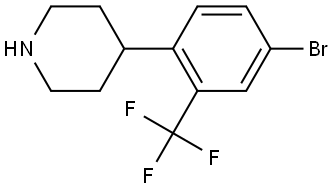 4-(4-bromo-2-(trifluoromethyl)phenyl)piperidine Structure