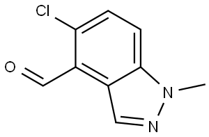 5-Chloro-1-methyl-1H-indazole-4-carboxaldehyde 结构式