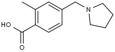 2-Methyl-4-(1-pyrrolidinylmethyl)benzoic acid Structure