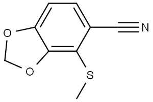 4-(methylthio)benzo[d][1,3]dioxole-5-carbonitrile Structure