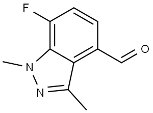 7-Fluoro-1,3-dimethyl-1H-indazole-4-carboxaldehyde,1896804-05-9,结构式