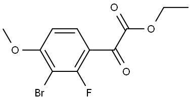 ethyl 2-(3-bromo-2-fluoro-4-methoxyphenyl)-2-oxoacetate Struktur