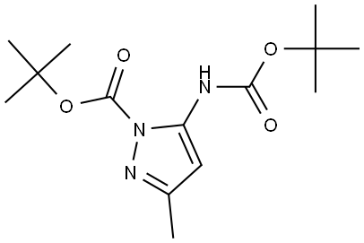 3-(tert-butoxycarbonyl)amino-2-(tert-butoxycarbonyl)-5-methyl-1H-pyrazole Structure