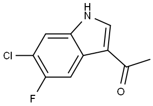 1-(6-chloro-5-fluoro-1H-indol-3-yl)ethan-1-one Struktur