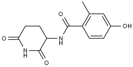 N-(2,6-dioxopiperidin-3-yl)-4-hydroxy-2-methylbenzamide 结构式