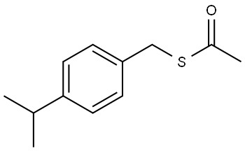 S-[[4-(1-Methylethyl)phenyl]methyl] ethanethioate Structure