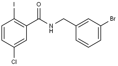 N-[(3-Bromophenyl)methyl]-5-chloro-2-iodobenzamide Struktur