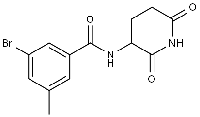 3-bromo-N-(2,6-dioxopiperidin-3-yl)-5-methylbenzamide Structure