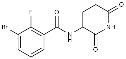 3-bromo-N-(2,6-dioxopiperidin-3-yl)-2-fluorobenzamide Structure