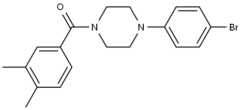 4-(4-Bromophenyl)-1-piperazinyl](3,4-dimethylphenyl)methanone 结构式