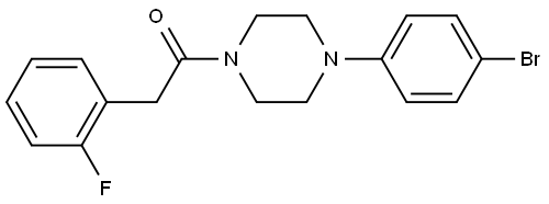 1-[4-(4-Bromophenyl)-1-piperazinyl]-2-(2-fluorophenyl)ethanone Structure