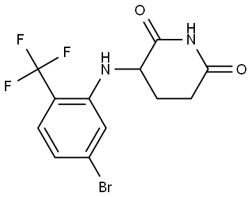 3-[5-bromo-2-(trifluoromethyl)anilino]piperidine-2,6-dione Struktur