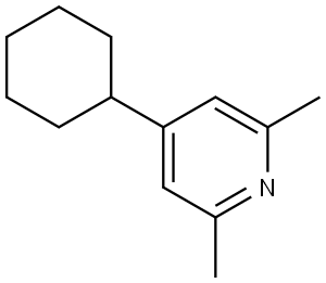 Pyridine, 4-cyclohexyl-2,6-dimethyl-,1926949-71-4,结构式