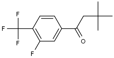 1-[3-Fluoro-4-(trifluoromethyl)phenyl]-3,3-dimethyl-1-butanone,1929196-17-7,结构式