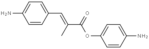 2-Propenoic acid, 3-(4-aminophenyl)-2-methyl-, 4-aminophenyl ester, (2E)-,1933520-28-5,结构式