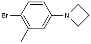 1-(4-bromo-3-methylphenyl)azetidine 结构式