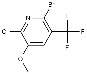 2-Bromo-6-chloro-5-methoxy-3-(trifluoromethyl)pyridine Structure