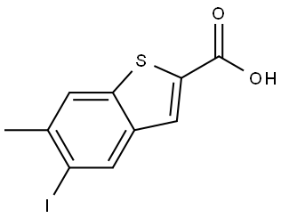 5-iodo-6-methylbenzo[b]thiophene-2-carboxylic acid Structure