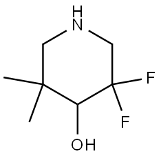 4-Piperidinol, 3,3-difluoro-5,5-dimethyl- Struktur